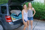 Loading Up  Moving into the dorm freshman year : 1st Day of School, 2015, Alison, Laura, NC State