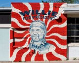 Willie for President mural  S Congress Ave & Elizabeth St : 2024, Austin, Sirna Reunion Board, Texas, _highlights_, _print, mural