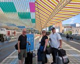 PXL 20240627 120141759 : 2024, Belgium, Lewis Francis, Liege, Lois, People, Sam Akers, Sirna Reunion Board, train station