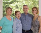 Ernie & Ann's 85th Birthday family get together : Ann, Ernie, Lois, Susan