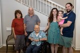 EOSR4340  from Mike Mull : 2023, Dale Mull, George Kipouros, Holly Mull, Martha, Mike, Selina Kipouros, Sirna Reunion Board