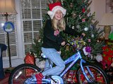 E8700-20041225-DSCN0828  Alison with Her New Bike : 2004, Alison, Christmas