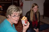 Lois gets Whoppers  Lois & Alison at Mikes xmas 2014 at Mikes : 2014, Alison Mull, Christmas, Lois