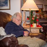 Dad Naps 1  Dale rests his eyes at Mikes xmas 2014 : 2014, Christmas, Dale