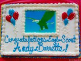 Andy is an Eagle Scout  Andy Barrette's Eagle Scout ceremony : cake