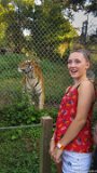 Audrey with Tiger  Carolina Tiger Rescue 2013 : Audrey Bowen, tiger