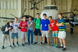 Group in Hangar  NSCU Engineering Camp photo from counselors : NCSU engineering camp