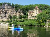 a castle on the Dordogne  Canoe trip down the Dordogne River : 2006, Dordogne River, France, Hal, Sarlot, Teresa, _year_
