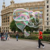 Barcelona - Placa de Catalunya  Bubbles at Plaza de Catalunya : 2015, Barcelona, Spain, _highlights_