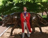 Sean with Wolf : 2018, Graduation Pictures, NC State, NCSU, Sean Engles