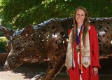 Lainey with Wolf : 2018, Graduation Pictures, Lainey Indermaur, NC State, NCSU