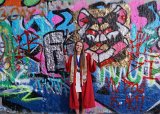 Lainey at Free Expression Tunnel entrance : 2018, Graduation Pictures, Lainey Indermaur, NC State, NCSU