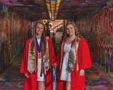 Lainey & Lizzy in Free Expression Tunnel : 2018, Graduation Pictures, Lainey Indermaur, Lizzie Weaver, NC State, NCSU