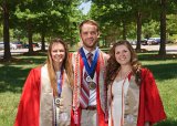 Lainey & Sean & Lizzy in Oval Drive park : 2018, Graduation Pictures, Lainey Indermaur, Lizzie Weaver, NC State, NCSU, Sean Engles