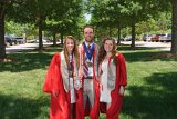 Lainey & Sean & Lizzy in Oval Drive park : 2018, Graduation Pictures, Lainey Indermaur, Lizzie Weaver, NC State, NCSU, Sean Engles