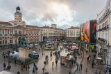Madrid - Puerta del Sol  Pictures of Puerta del Sol from rooms in Hotel Europa : 2015, Madrid, Puerta del Sol, Spain