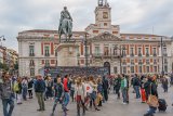 Madrid - Puerta del Sol  Pictures of Puerta del Sol from rooms in Hotel Europa : 2015, Madrid, Puerta del Sol, Spain