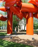 ILCE-6000-20180514-DSC04176  "Red Sculpture" Actual name is "Olympic Iliad". The artist is Alexander Liberman. : 2018, Olympic Iliad, Red Sculpture, Seattle, Settle Center, sculpture