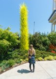 ILCE-6000-20180514-DSC04213  Chihuly Gardens And Glass Citron Icicle Tower : 2018, Alison, Chihuly Gardens And Glass, Seattle, Settle Center