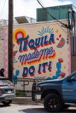 Tequila Made Me Do It mural  1600 S Congreess Ave : 2024, Austin, Texas, _highlights_, mural