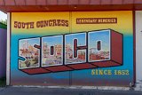 South Congress SOCO mural  800 S Congress Ave : 2024, Austin, Texas, mural