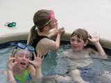 E8700-20050521-DSCN1378  Kids in hot tub : 2005, Alison, Audrey Bowen, Cole Bowen, NC, Wrightsville Beach