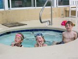 E8700-20050521-DSCN1380  Kids in hot tub : 2005, Alison, Audrey Bowen, Cole Bowen, NC, Wrightsville Beach