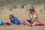 Cloudy Beach Day 3 : 2016, Alison, Kill Devil Hills, Meghan, beach
