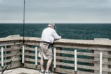 Fisher at End of Pier  Jeanettes Pier, Nags Head, NC : 2016, Jennette's Pier, Kill Devil Hills